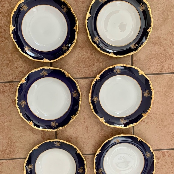 Vintage 8 Reichenbach Echo Kobalt Blue/Gold Plates - Picture 6 of 15